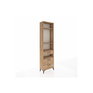 Arges Dolap 4 Raflı 3 Çekmeceli 60x30x221 Çam-çam