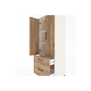 Hyperion Dolap 3 Raflı 2 Çekmeceli 2 Kapaklı 60x44x163 Aytaşı-çam