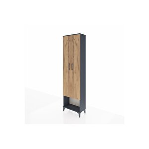 Arges Dolap 5 Raflı 2 Kapaklı 60x30x221 Antrasit-çam