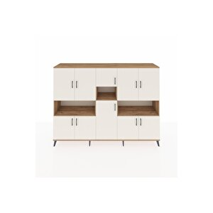 Hyperion Dolap 14 Raflı 10 Kapaklı 220x44x163 Çam-aytaşı/çam