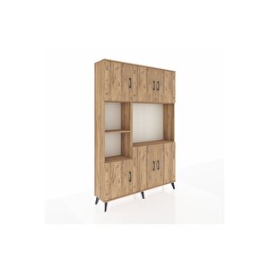 Arges Gardrop 9 Raflı 6 Kapaklı 132x30x195 Çam-çam