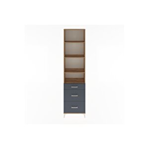 Arges Dolap 4 Raflı 3 Çekmeceli 60x30x243 Çam-antrasit