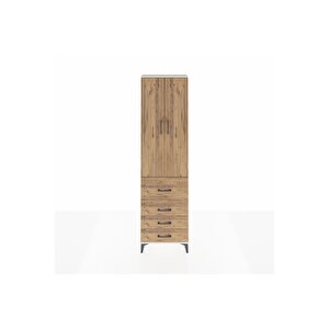 Arges Dolap 3 Raflı 4 Çekmeceli 2 Kapaklı 60x30x221 Aytaşı-çam