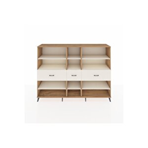 Hyperion Dolap 9 Raflı 3 Çekmeceli  220x44x163 Çam-aytaşı