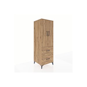 Kronos Dolap 3 Raflı 2 Çekmeceli 2 Kapaklı 60x59x182 Çam-çam