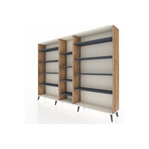 Arges Dolap 11 Raflı  220x30x163 Çam-aytaşı/antrasit