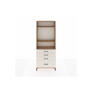 Arges Dolap 3 Raflı 4 Çekmeceli 88x30x221 Çam-aytaşı