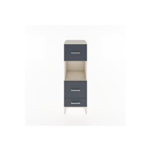Hyperion Dolap Tek Raflı 3 Çekmeceli 44x44x134 Aytaşı-antrasit