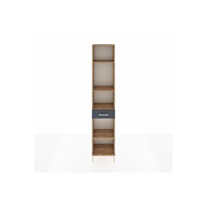 Arges Dolap 4 Raflı Tek Çekmeceli 44x30x221 Çam-antrasit