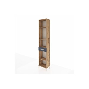 Arges Dolap 4 Raflı Tek Çekmeceli 44x30x221 Çam-antrasit