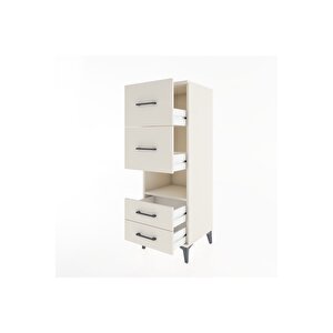 Hyperion Dolap Tek Raflı 4 Çekmeceli 44x44x134 Aytaşı-aytaşı