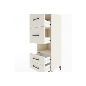 Hyperion Dolap Tek Raflı 4 Çekmeceli 44x44x134 Aytaşı-aytaşı