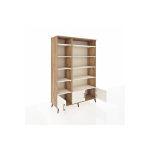 Hyperion Gardrop 10 Raflı 3 Kapaklı 132x44x195 Çam-aytaşı