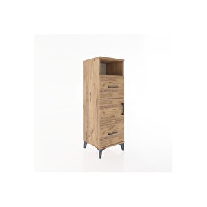 Hyperion Dolap 2 Raflı 2 Çekmeceli Tek Kapaklı 44x44x134 Çam-çam