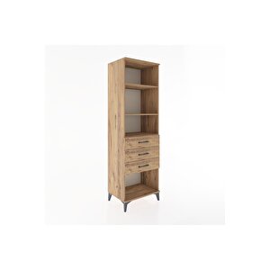 Hyperion Dolap 3 Raflı 3 Çekmeceli 60x44x195 Çam-çam
