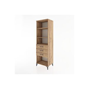 Hyperion Dolap 3 Raflı 3 Çekmeceli 60x44x195 Çam-çam