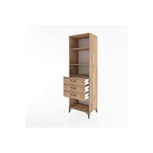 Hyperion Dolap 3 Raflı 3 Çekmeceli 60x44x195 Çam-çam