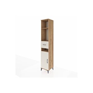 Hyperion Dolap 4 Raflı Tek Çekmeceli Tek Kapaklı 44x44x243 Çam-aytaşı