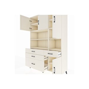 Hyperion Gardrop 9 Raflı 4 Çekmeceli 4 Kapaklı 132x44x195 Aytaşı-aytaşı