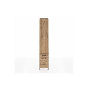 Hyperion Dolap 5 Raflı 3 Çekmeceli Tek Kapaklı 44x44x243 Çam-çam