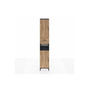 Hyperion Dolap 5 Raflı Tek Çekmeceli 2 Kapaklı 44x44x243 Antrasit-çam