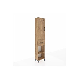 Arges Dolap 3 Raflı Tek Çekmeceli Tek Askılı 44x30x221 Çam-çam