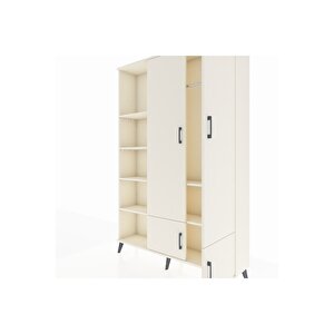 Arges Gardrop 6 Raflı 4 Kapaklı Tek Askılı 132x30x195 Aytaşı-aytaşı