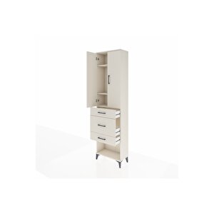 Arges Dolap 3 Raflı 3 Çekmeceli 2 Kapaklı 60x30x221 Aytaşı-aytaşı