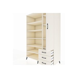 Kronos Dolap 9 Raflı 3 Çekmeceli Tek Kapaklı  132x59x195 Aytaşı-aytaşı/aytaşı