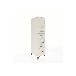 Kronos Dolap Tek Raflı 7 Çekmeceli Tek Kapaklı 44x59x182 Aytaşı-aytaşı
