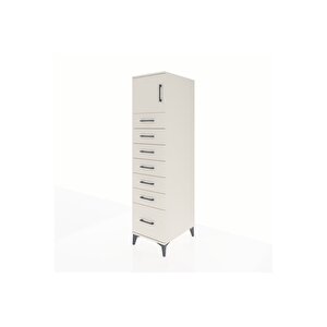 Kronos Dolap Tek Raflı 7 Çekmeceli Tek Kapaklı 44x59x182 Aytaşı-aytaşı