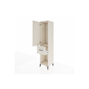 Hyperion Dolap Tek Raflı Tek Çekmeceli Tek Askılı 44x44x195 Aytaşı-aytaşı