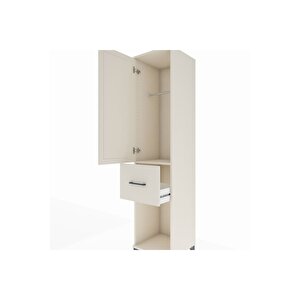 Hyperion Dolap Tek Raflı Tek Çekmeceli Tek Askılı 44x44x195 Aytaşı-aytaşı