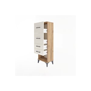 Arges Dolap 4 Çekmeceli 44x30x134 Çam-aytaşı