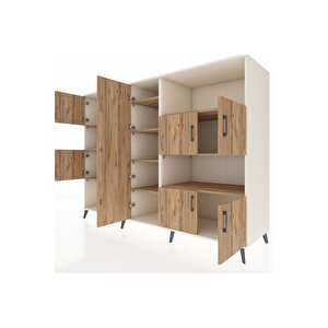 Kronos Dolap 10 Raflı 9 Kapaklı 220x59x163 Aytaşı-çam