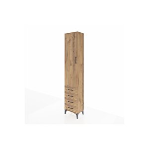Arges Dolap 4 Raflı 4 Çekmeceli Tek Kapaklı 44x30x221 Çam-çam