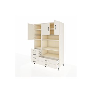 Kronos Dolap 9 Raflı 6 Çekmeceli 3 Kapaklı 132x59x195 Aytaşı-aytaşı/aytaşı