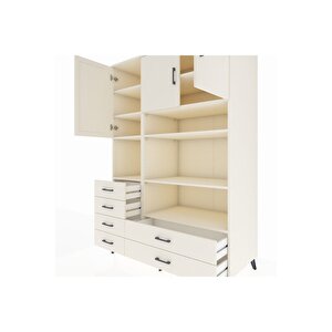 Kronos Dolap 9 Raflı 6 Çekmeceli 3 Kapaklı 132x59x195 Aytaşı-aytaşı/aytaşı