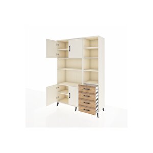 Hyperion Dolap 9 Raflı 4 Çekmeceli 4 Kapaklı 132x44x195 Aytaşı-aytaşı/çam