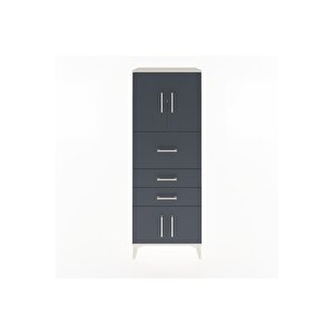 Hyperion Dolap 2 Raflı 3 Çekmeceli 4 Kapaklı 60x44x163 Aytaşı-antrasit