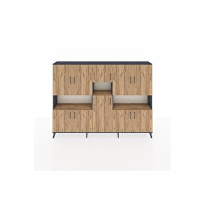 Arges Dolap 14 Raflı 10 Kapaklı 220x30x163 Antrasit-çam