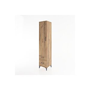 Hyperion Dolap 3 Raflı 2 Çekmeceli Tek Askılı 44x44x221 Çam-çam