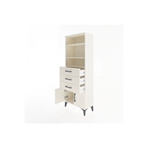 Arges Dolap 3 Raflı 3 Çekmeceli 2 Kapaklı 60x30x163 Aytaşı-aytaşı