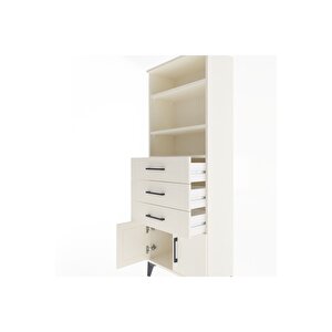 Arges Dolap 3 Raflı 3 Çekmeceli 2 Kapaklı 60x30x163 Aytaşı-aytaşı