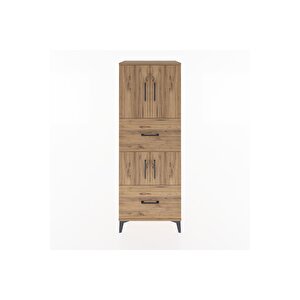 Hyperion Dolap 3 Raflı 2 Çekmeceli 4 Kapaklı 60x44x163 Çam-çam