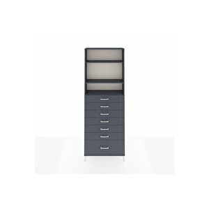 Arges Dolap 3 Raflı 7 Çekmeceli 88x30x243 Antrasit-antrasit