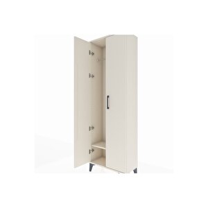 Arges Dolap Tek Raflı 2 Kapaklı Tek Askılı 60x30x182 Aytaşı-aytaşı
