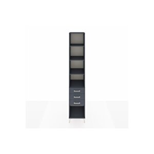 Hyperion Dolap 4 Raflı 3 Çekmeceli 44x44x243 Antrasit-antrasit