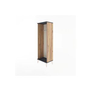 Arges Dolap Tek Askılı 44x30x134 Çam-antrasit