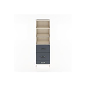 Hyperion Dolap 3 Raflı 3 Çekmeceli 60x44x195 Aytaşı-antrasit